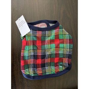 NWT Dearfoams Dog Size Small Plaid Dog Pajama Shirt 14"-17" Long 12-20lbs